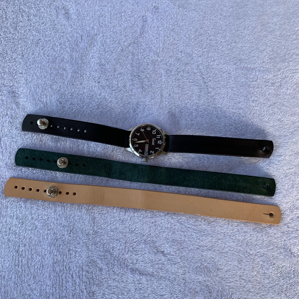 Watch With Three Leather Straps